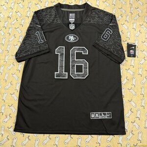Nfl Black Jersey #16 Montana
